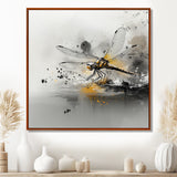 Grey And Yellow Dragonfly River Runner - Dragonfly Wall Decor