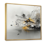 Grey And Yellow Dragonfly River Runner - Dragonfly Wall Decor