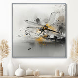 Grey And Yellow Dragonfly River Runner - Dragonfly Wall Decor