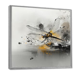 Grey And Yellow Dragonfly River Runner - Dragonfly Wall Decor