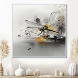 Grey And Yellow Dragonfly River Runner - Dragonfly Wall Decor