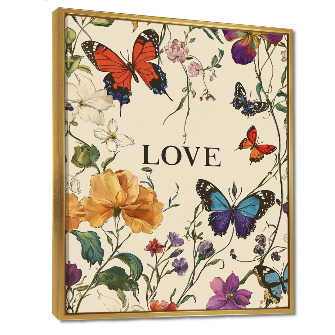 Love Butterflies In Blue And Orange Tones - Butterfly Wall Art Prints