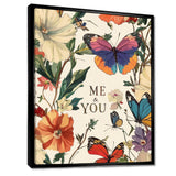 Love Butterflies In Blue And Pink Tones - Blue Butterfly Wall Art