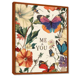 Love Butterflies In Blue And Pink Tones - Blue Butterfly Wall Art