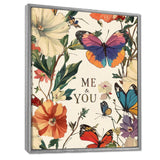 Love Butterflies In Blue And Pink Tones - Blue Butterfly Wall Art