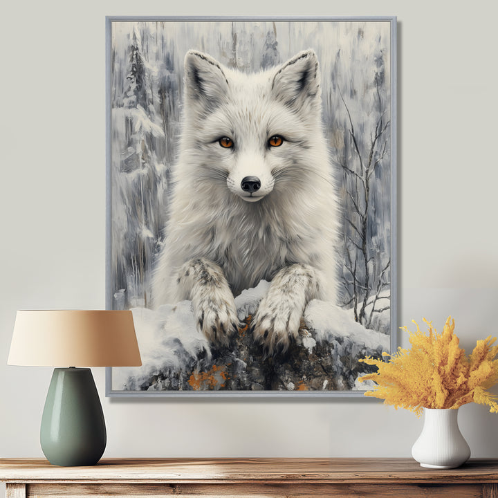 Grey Arctic Fox In The Yukon - Wolf Home Decor Art