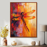 Red Yellow Dragonfly's Breath - Dragonfly Wall Decor
