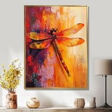 Red Yellow Dragonfly's Breath - Dragonfly Wall Decor