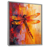 Red Yellow Dragonfly's Breath - Dragonfly Wall Decor