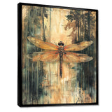Yellow Green Dragonfly's Forest Fusion - Dragonfly Wall Art Prints