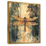 Yellow Green Dragonfly's Forest Fusion - Dragonfly Wall Art Prints