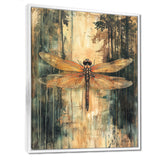 Yellow Green Dragonfly's Forest Fusion - Dragonfly Wall Art Prints