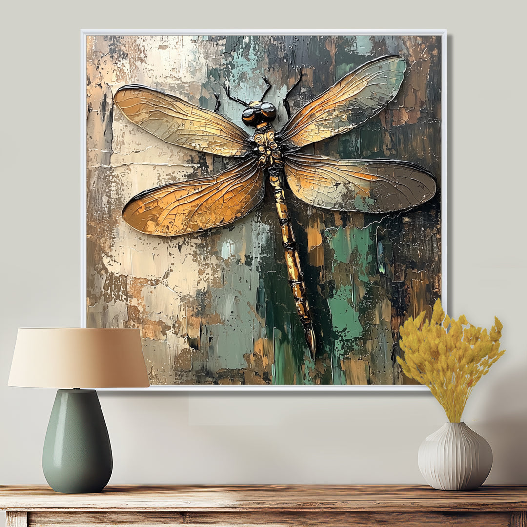 Green Brown Dragonfly&