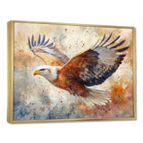 Brown Yellow Bold Eagle Soaring High - Eagle Home Decor Art