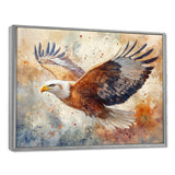 Brown Yellow Bold Eagle Soaring High - Eagle Home Decor Art