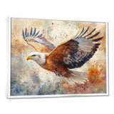 Brown Yellow Bold Eagle Soaring High - Eagle Home Decor Art