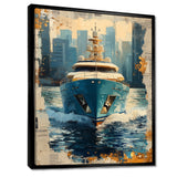 Boat Yacht Blue Billionaires Club I - Boat Yacht Canvas Wall Art