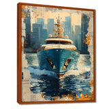 Boat Yacht Blue Billionaires Club I - Boat Yacht Canvas Wall Art