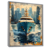 Boat Yacht Blue Billionaires Club I - Boat Yacht Canvas Wall Art