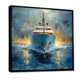 Minimalism Yacht Wealth's Reflection - Boat Yacht Canvas Wall Art