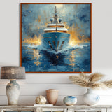 Minimalism Yacht Wealth's Reflection - Boat Yacht Canvas Wall Art