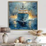 Minimalism Yacht Wealth's Reflection - Boat Yacht Canvas Wall Art
