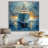 Minimalism Yacht Wealth's Reflection - Boat Yacht Canvas Wall Art