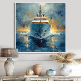 Minimalism Yacht Wealth's Reflection - Boat Yacht Canvas Wall Art