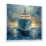 Minimalism Yacht Wealth's Reflection - Boat Yacht Canvas Wall Art