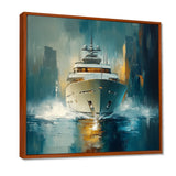 Green Yellow Yacht Horizon - Boat Yacht Canvas Wall Art