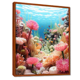 Pink Oceanic Coral Floral Dreams - Blue Coral Wall Art