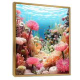 Pink Oceanic Coral Floral Dreams - Blue Coral Wall Art