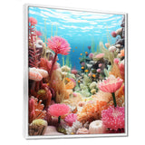 Pink Oceanic Coral Floral Dreams - Blue Coral Wall Art