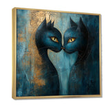 Viking Blue Freyja's Cats - Cat Framed Canvas Art
