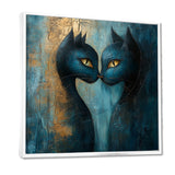 Viking Blue Freyja's Cats - Cat Framed Canvas Art