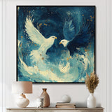 White Eagle Odins Eagles - Eagle Large Canvas Wall Art