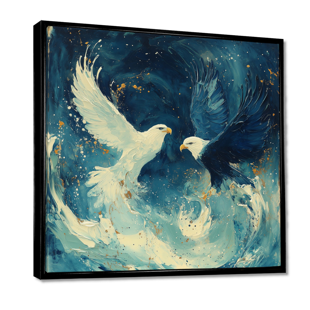 White Eagle Odins Eagles - Eagle Large Canvas Wall Art