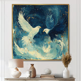 White Eagle Odins Eagles - Eagle Large Canvas Wall Art