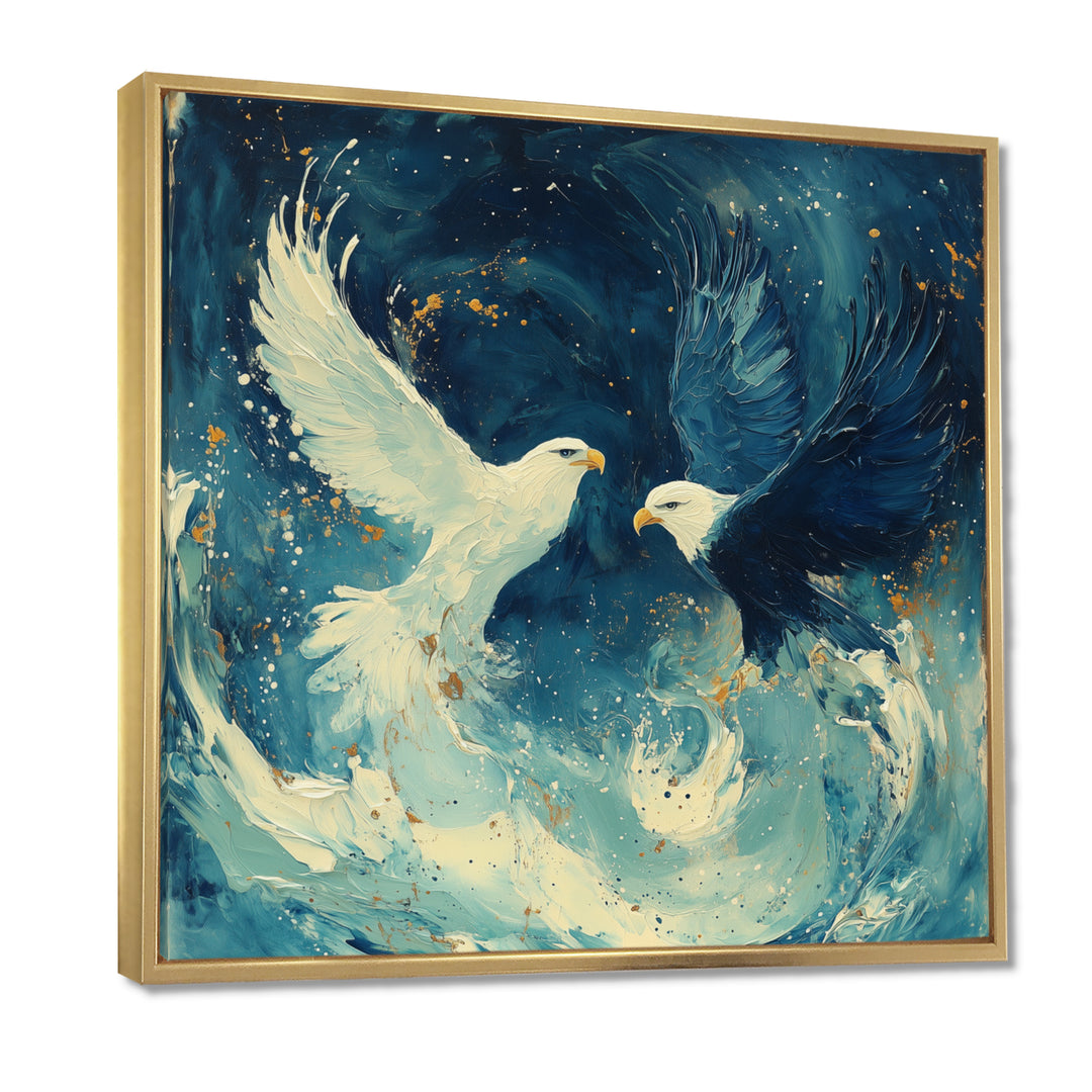 White Eagle Odins Eagles - Eagle Large Canvas Wall Art