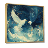 White Eagle Odins Eagles - Eagle Large Canvas Wall Art