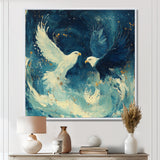 White Eagle Odins Eagles - Eagle Large Canvas Wall Art