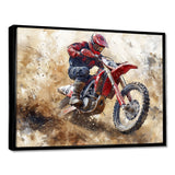 Red Moto X Mayhem Accented With Black I - Dirt Bike Canvas Wall Art