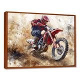 Red Moto X Mayhem Accented With Black I - Dirt Bike Canvas Wall Art