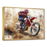 Red Moto X Mayhem Accented With Black I - Dirt Bike Canvas Wall Art