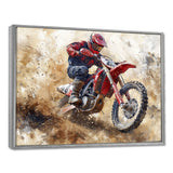 Red Moto X Mayhem Accented With Black I - Dirt Bike Canvas Wall Art