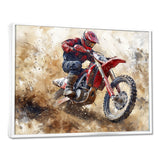 Red Moto X Mayhem Accented With Black I - Dirt Bike Canvas Wall Art
