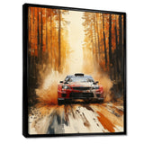 Orange Rally Car Rallycross Accented With Red - Cars Off-Roadcanvas Canvas Wall Art