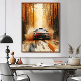Orange Rally Car Rallycross Accented With Red - Cars Off-Roadcanvas Canvas Wall Art