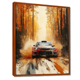Orange Rally Car Rallycross Accented With Red - Cars Off-Roadcanvas Canvas Wall Art