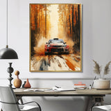 Orange Rally Car Rallycross Accented With Red - Cars Off-Roadcanvas Canvas Wall Art